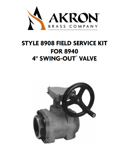 Akron Brass Swing-Out Valve Field Service / Conversion Kit with Composite Ball