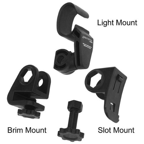 Multi-Angle Helmet Mount for Brim or Accessory Slot