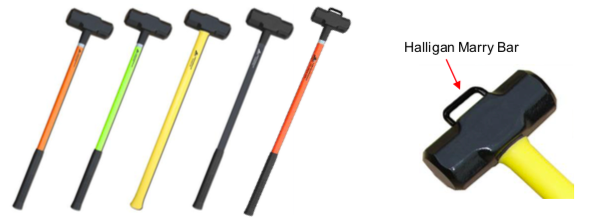Sledge Hammer with fiberglass handle