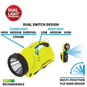 Dual-Light™ Rechargeable Lantern with Pivoting Head - 0